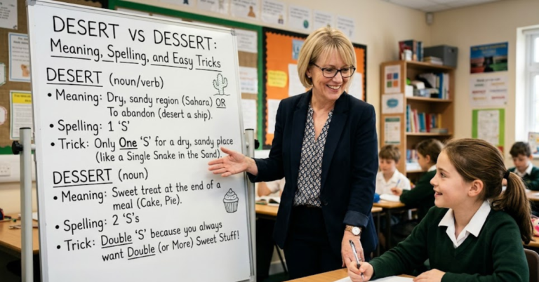 Desert vs Dessert Meaning, Spelling, and Easy Tricks