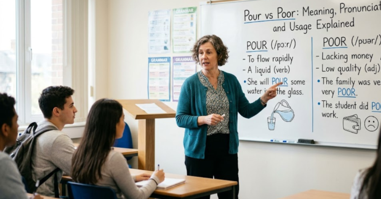 Pour vs Poor: Meaning, Pronunciation, and Usage Explained